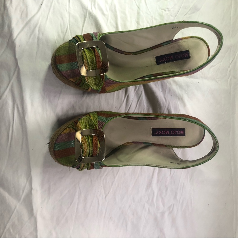 Mojo Moxy platform sandals  green